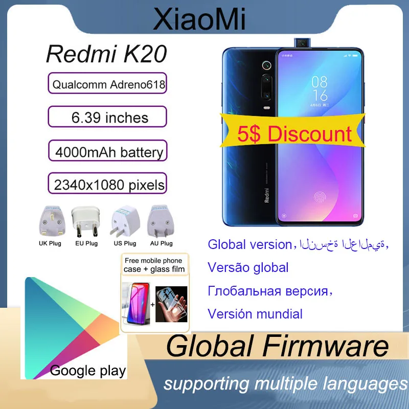 Смартфон Xiaomi Redmi K20 MI 9T 6 ГБ ОЗУ 128 Гб ПЗУ Android Snapdragon 730 | Мобильные телефоны и