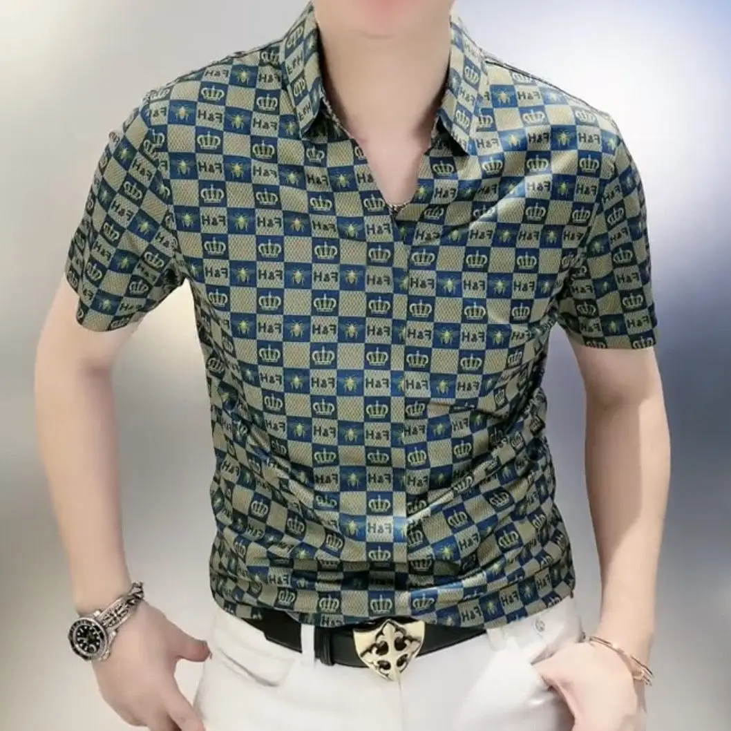 

Men's High-end Casual Thin Short Sleeved Polo Shirt 2023 Summer Young and Middle-aged Lapel T-shirt Quality Men's Top
