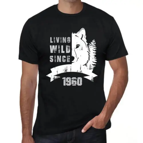 Мужская футболка с графическим принтом Living Wild 1960 года 64-го дня рождения годовщины