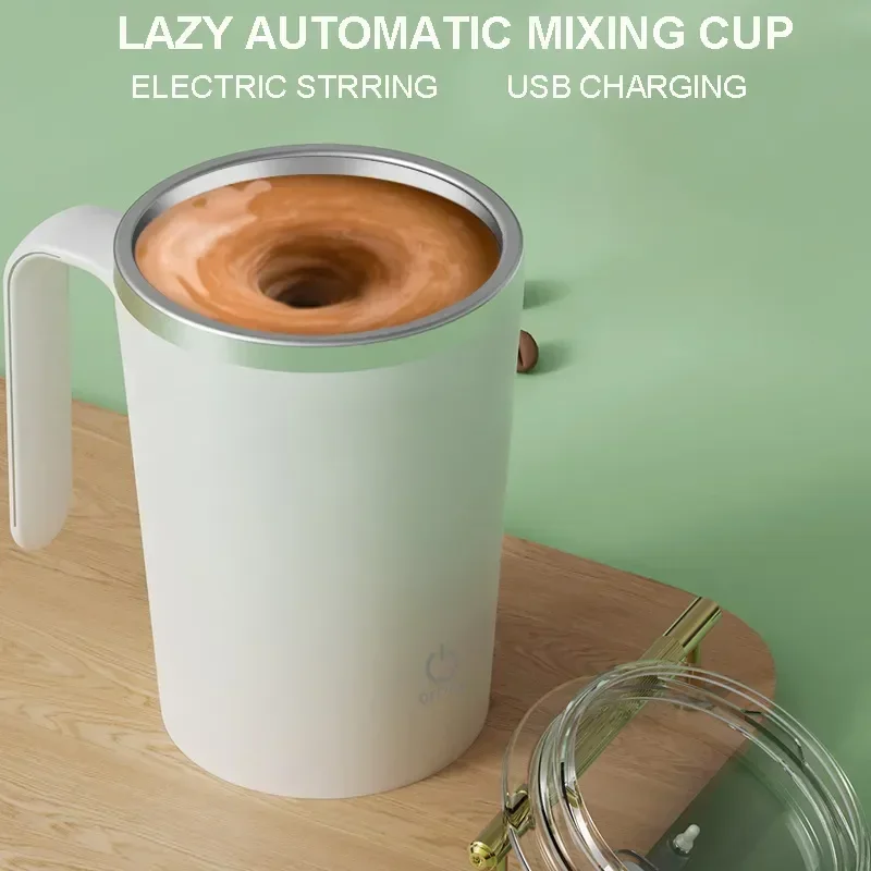 

Kitchen Cup Coffee Rechargeable Self Lazy Rotating Magnetic Stirring Milk Automatic Electric Bottle New Mixing Mug 350ml Water