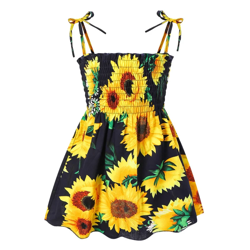 

Baby Girls Summer Cotton Dress Children's Fashion Casual Dress Kids Suspender Skirt Girl Beach Princess Dresses Sling Promotion