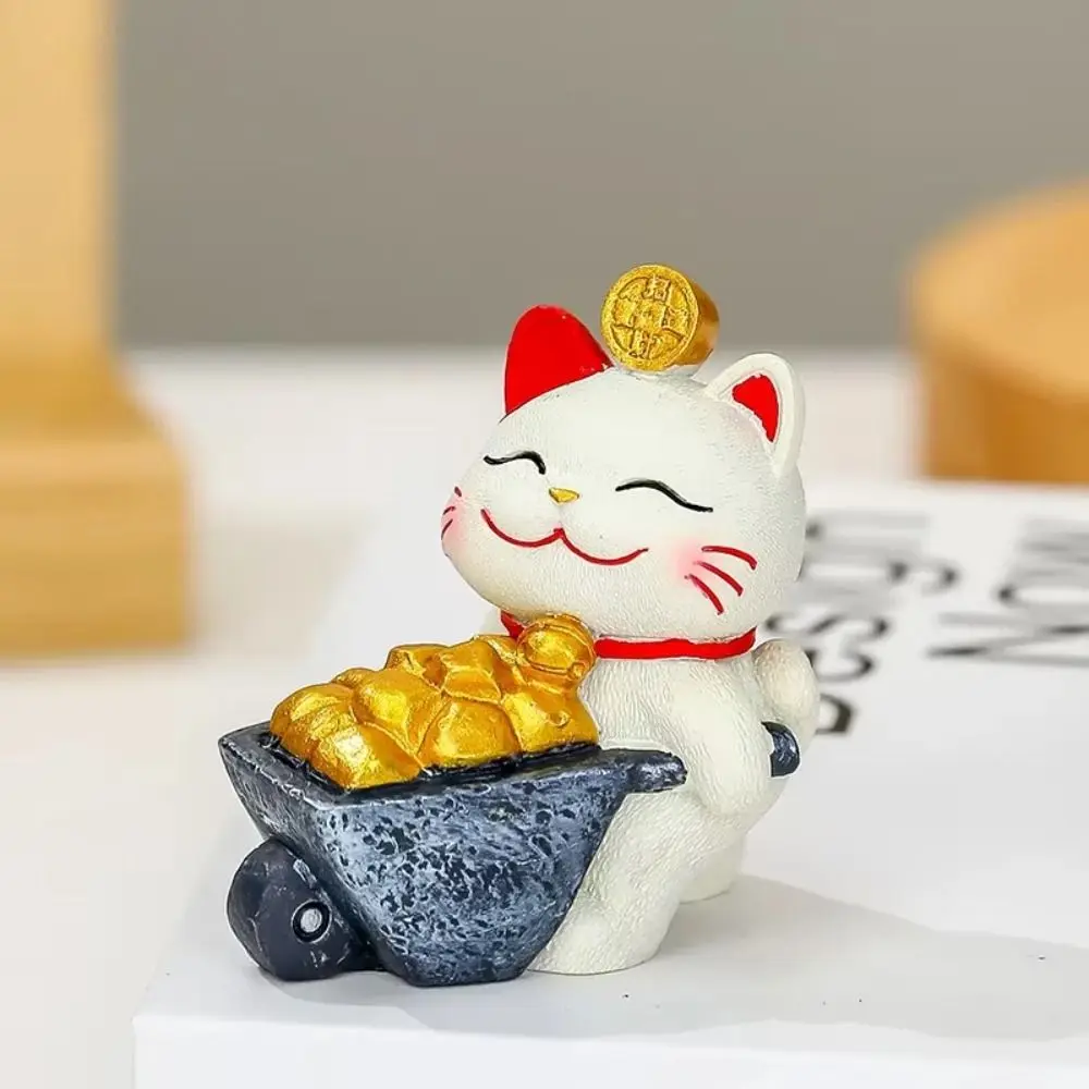 4 шт./компл. Kawaii мультфильм богатство махающий кот модель изысканная смола Lucky Cat