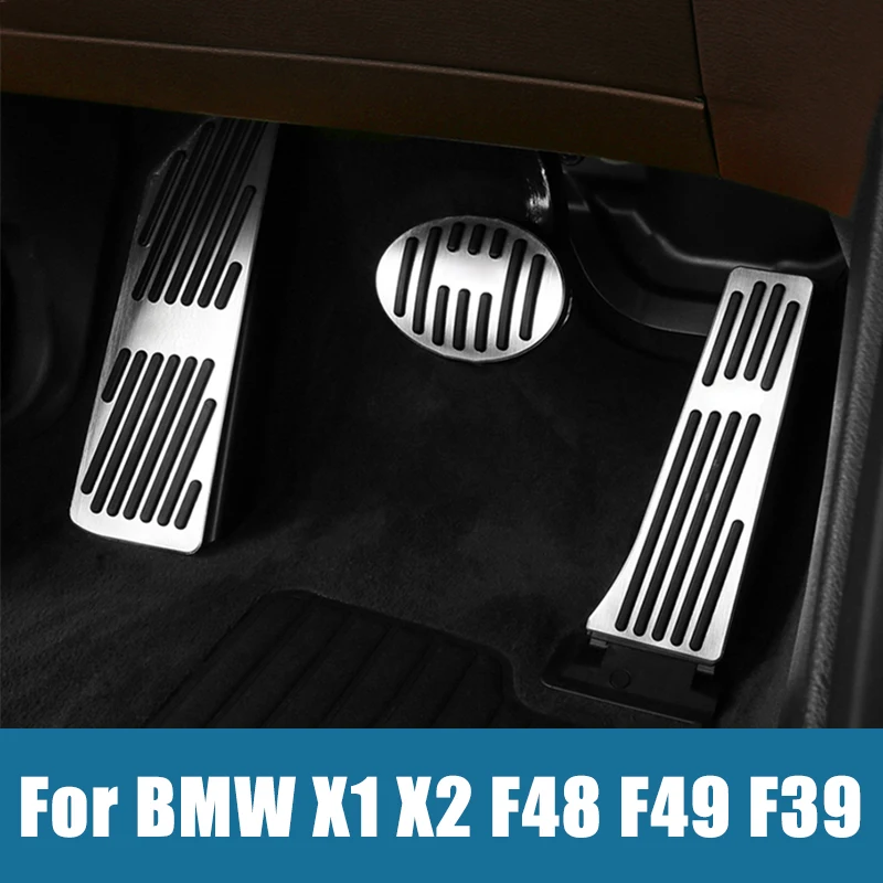 

For BMW X1 F48 F49 X2 F39 F45 F46 Tourer Aluminum Car Footrest Pedal Accelerator Brake Pedals Cover Trim Case Pads Accessories