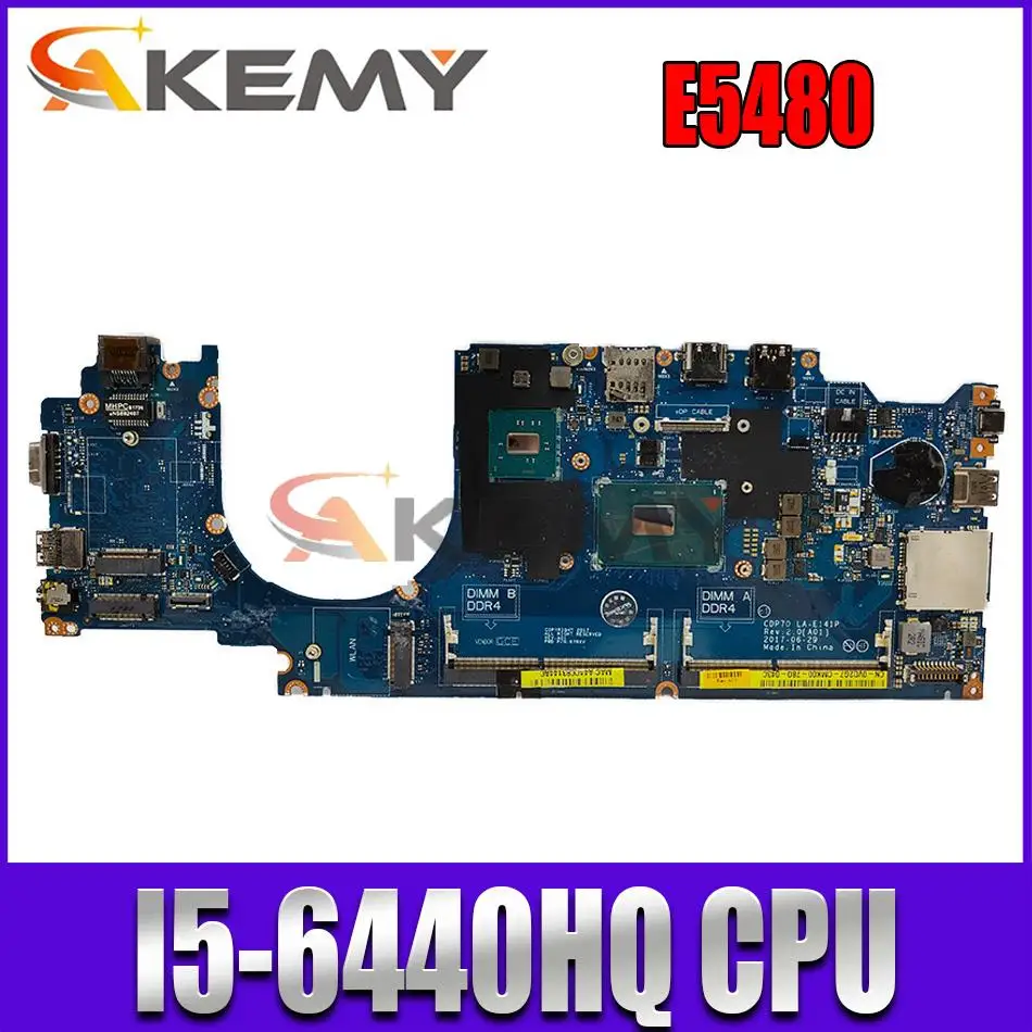 

I5-6440HQ For DELL Latitude E5480 laptop Motherboard CDP70 LA-E141P CN-0VD2G7 VD2G7 Mainboard 100%tested