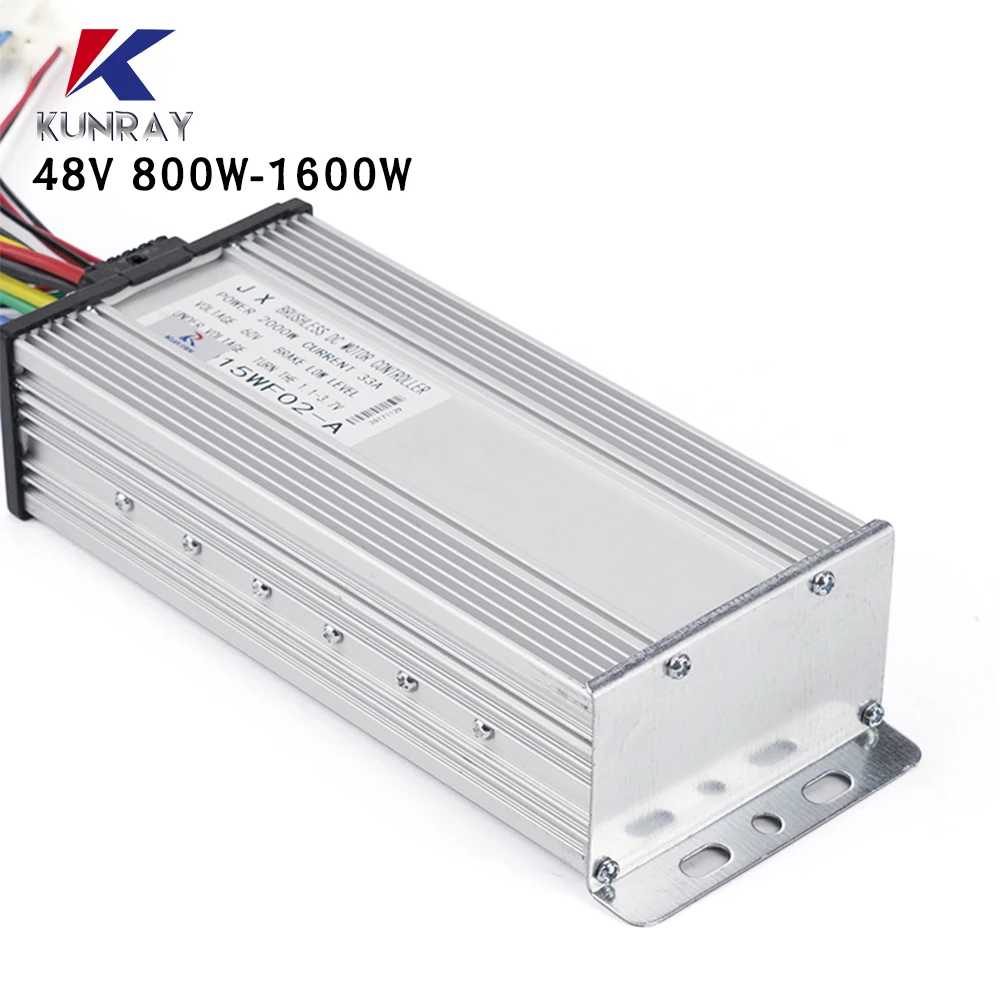 Контроллер электровелосипеда 48V 800W-1600W 12 Mosfet регулятор скорости электродвигателя