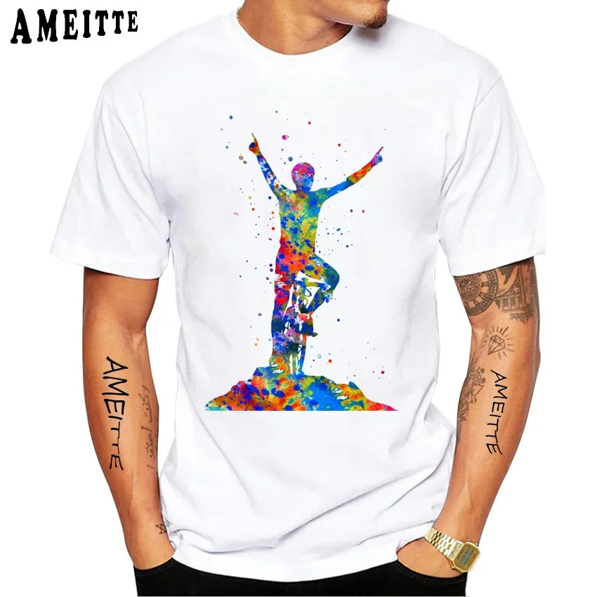 Футболка мужская с коротким рукавом тенниска из коллекции небо и горный