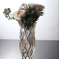 glass nordic indoor vase luxury modern transparent wedding flower bottle hydroponic living room maceteros home decoration