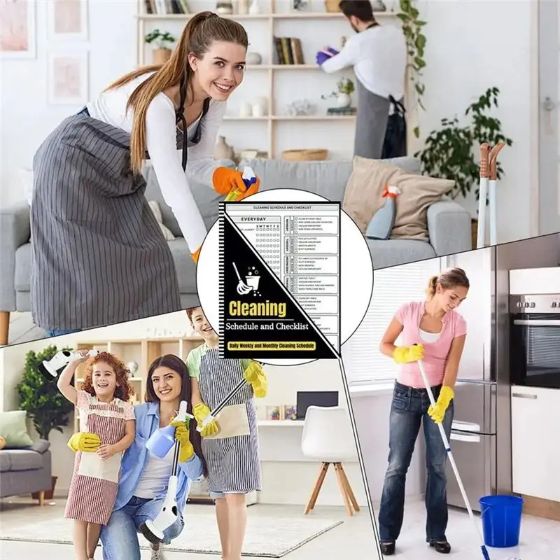 Фото ABKS-Cleaning Planner: Список дел для взрослых, планировщик и органайзер для ежедневных, еженедельных и ежемесячных задач, контрольные списки для уборки. №5