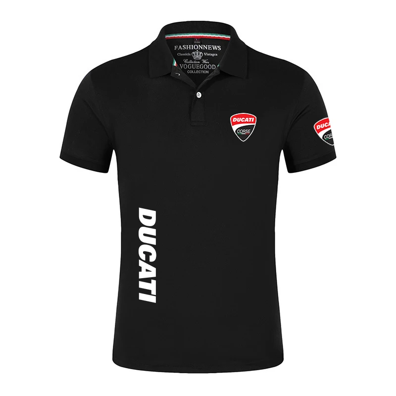 

2021 Ducati Polo Shirts Summer Stritching Mens Shorts Sleeve Harajuku Popular Comfortable Fashion Classic Print Leisure Tops