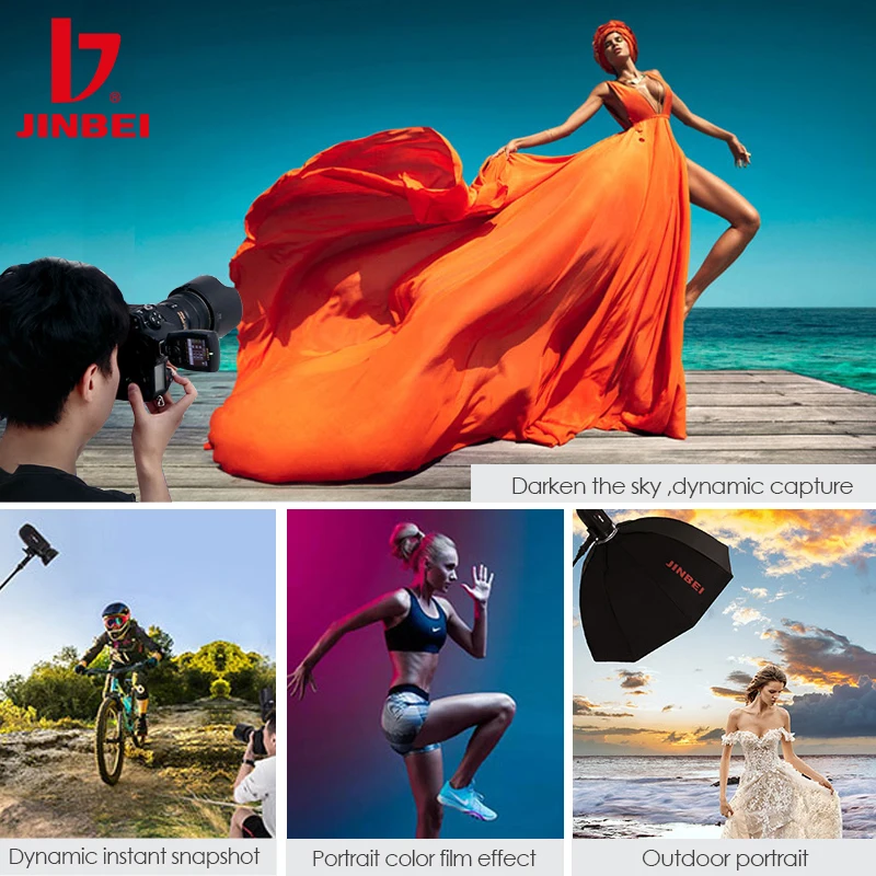 JINBEI HD400pro 400W TTL 1/8000 HSS 2.4G Wireless Outdoor Flash Strobe Light High Speed Monolight with 4400mAh Battery - купить по