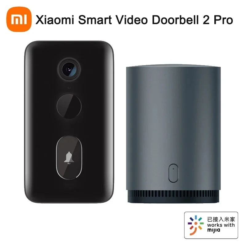 

Умный Видеозвонок Xiaomi 2 pro 2k hd, широкоугольный визуальный домофон, Wi-fi ИК датчик движения, для дома, дверной звонок, камера