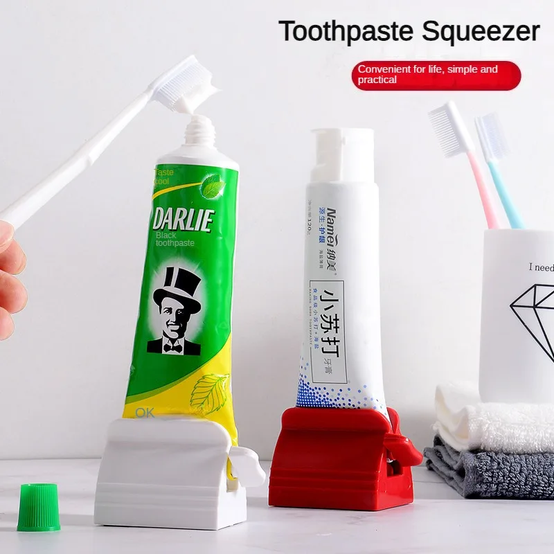 

Toothpaste Dispenser Squeezer Toothpaste Tube Facial Cleanser Dispenser Holder Toothpaste Extruder Squeezer Bathroom Accessories