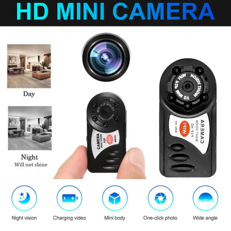 

New Q7 Pro Mini Camera Full HD 1080P Wireless Wifi IP Cameras Infrared Night Vision Camcorder With Motion Detection Alarm