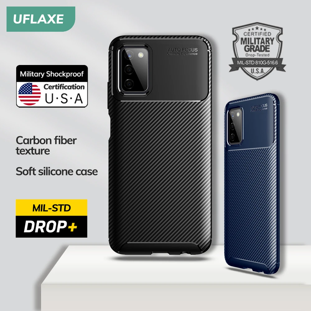 

Противоударный мягкий силиконовый чехол для Samsung Galaxy A02S A21S A10S A20S A30S A50S A70S, задняя крышка из углеродного волокна