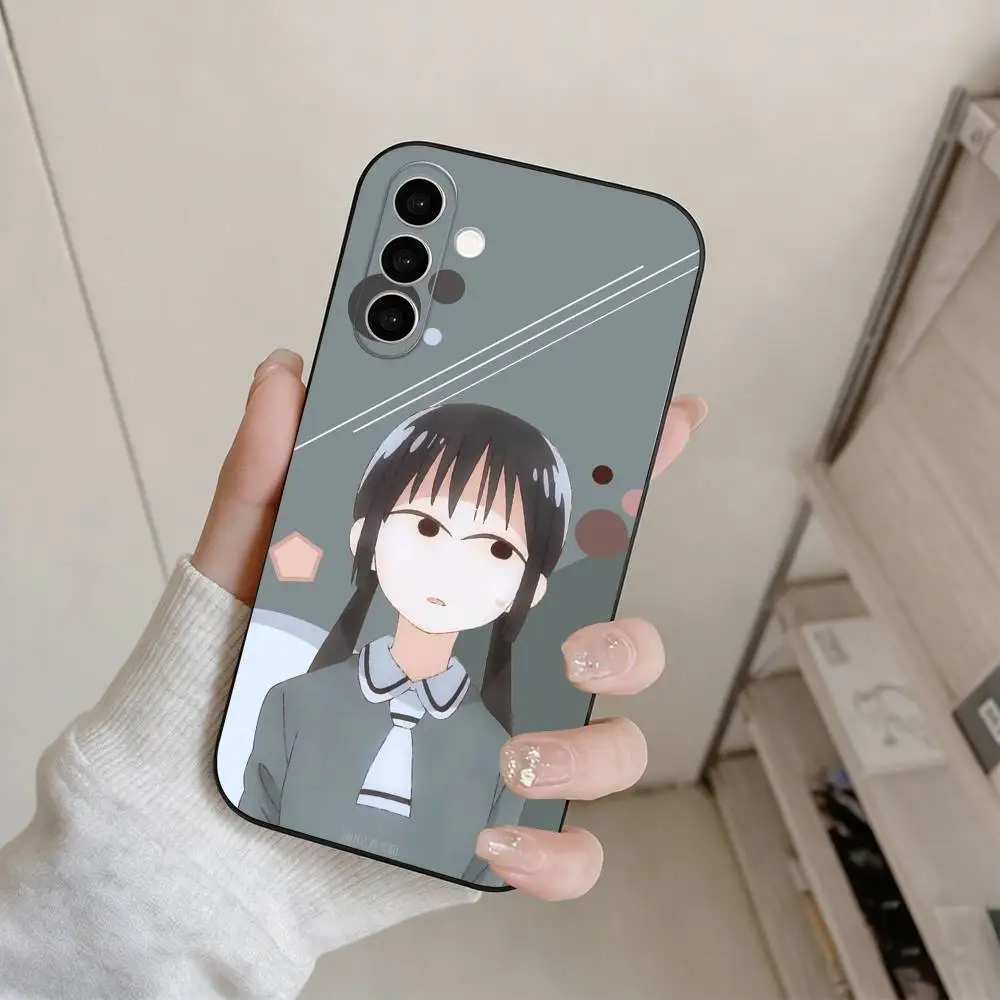 Фото Asobi Asobase - мастерская веселья. Чехол для телефона из черного мягкого силикона для Samsung Galaxy A73, A72, A71, A70, A53, A52, A51. №2
