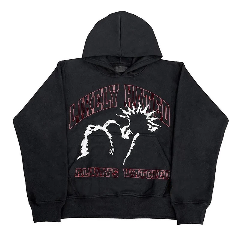 

Zip Hoodie Rhinestone demon Goth Sweatshirt Sport Coat Pullover Gothic Long Sleeve Oversized hoodie Y2k jacket Men's hoodies EMO