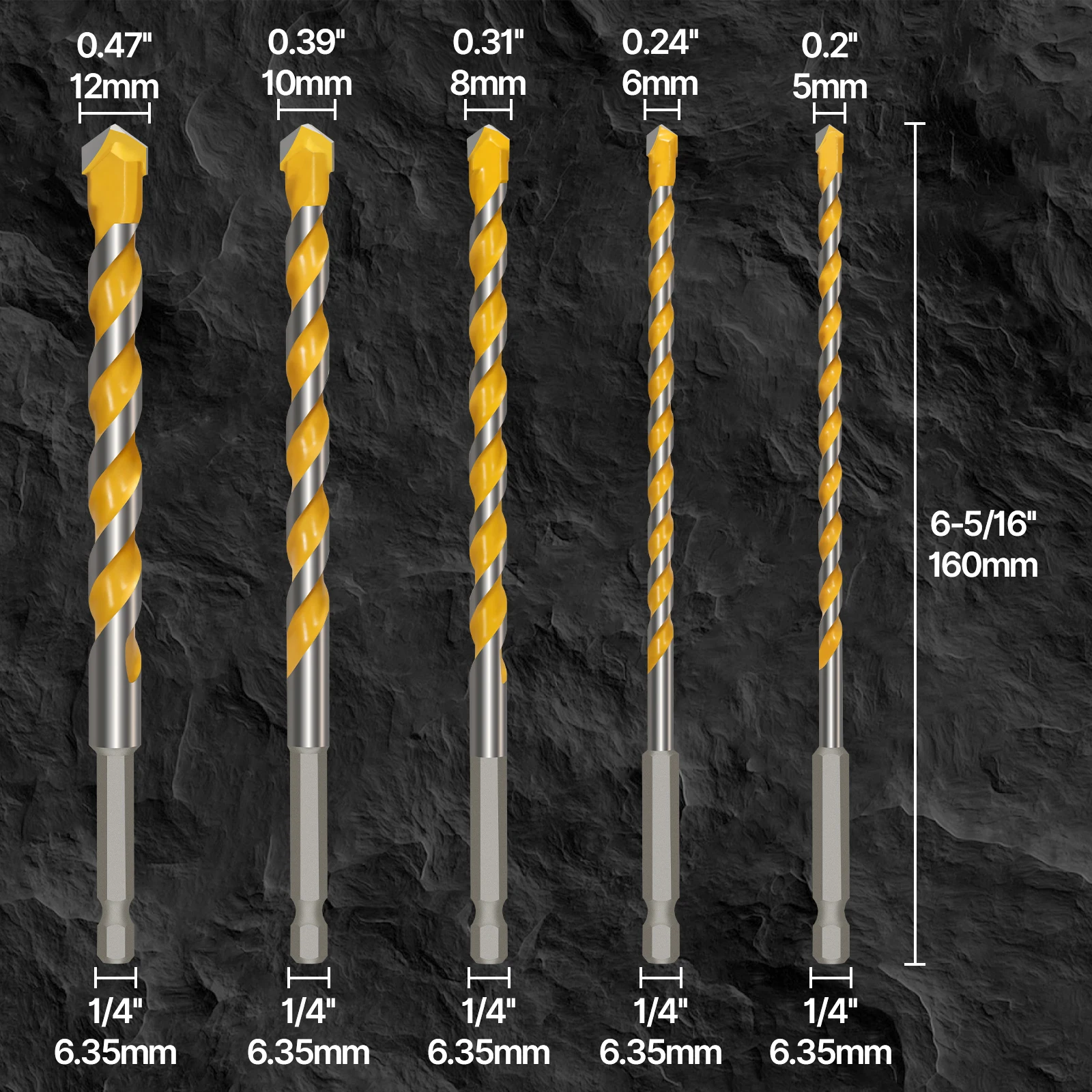 

Versery сверла карбидные 5-12 мм 160 мм