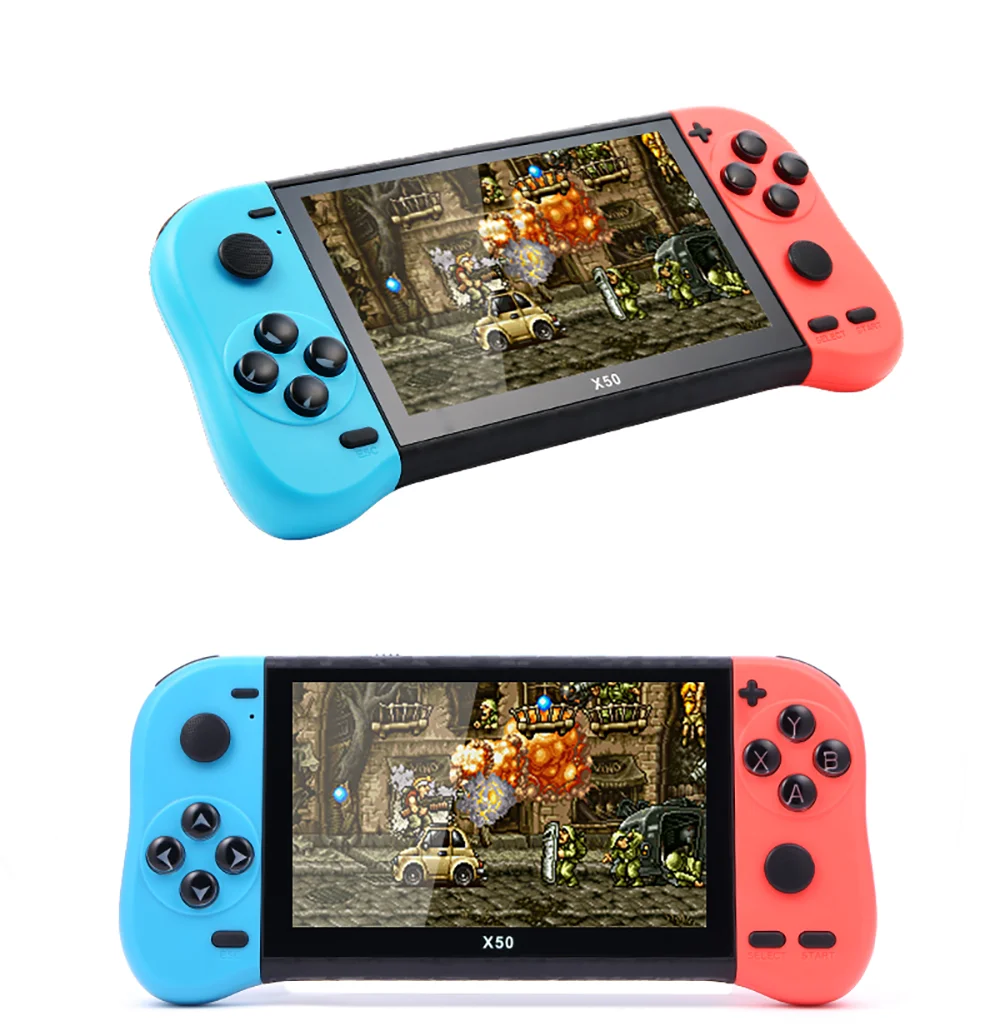 

x50 5.1 Inch Player Handheld Game Console 20 Language 16:9 Height Definition TFT Eye Protect Screen Compatible With Nintendo