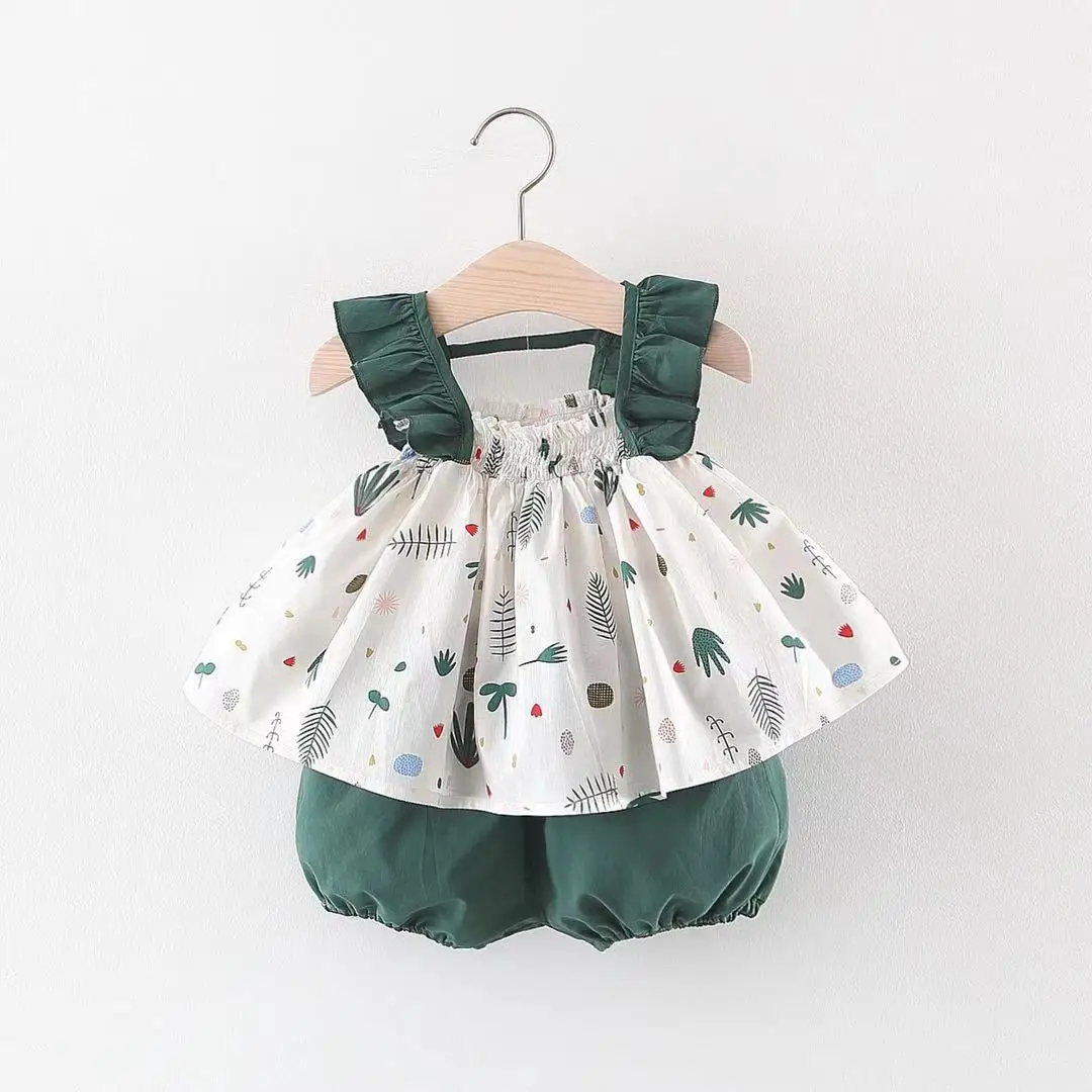 

Children's clothing, children's summer clothing, infant sling clothing, baby girl's summer clothing, foreign style suit