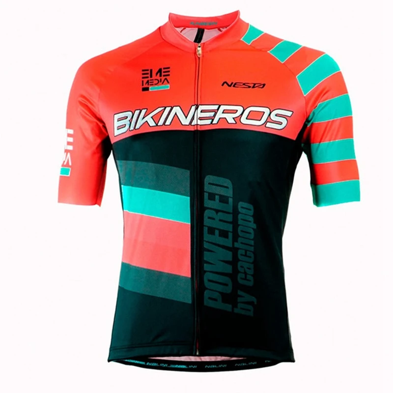 

New Men's Cycling Jersey Bikineros Team Summer Road Mountain Sports Outerwear Noone Bike top breathable for long-distance riding