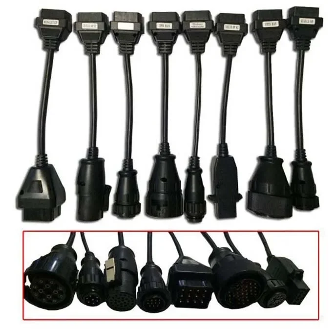 8 шт. автомобильные кабели + грузовые адаптер кабель сканера Obd для WOW Cdp Vdijk Autocoms Pro