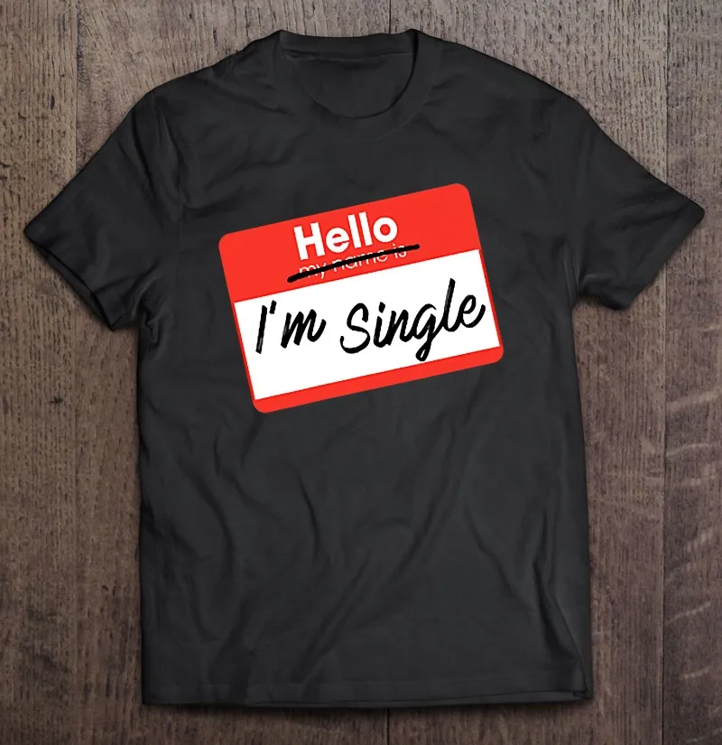 

Мужская/женская футболка большого размера Hello I, забавная футболка с именной биркой, одежда для мужчин и женщин