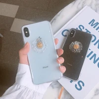 ins transparent fashion flowers phone cases for iphone 13 12 11 pro max xr xs max x 78plus lady girl shockproof soft tpu shell