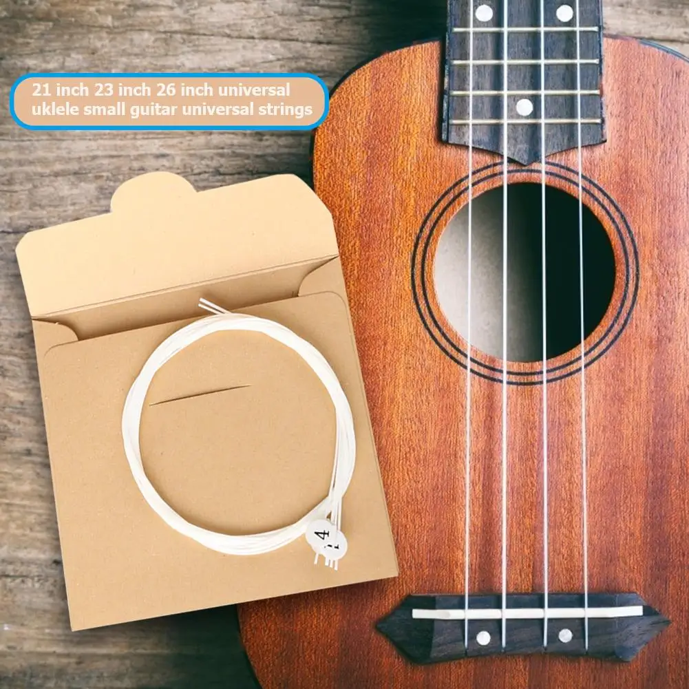 

Hot Sale Strings Classic Delicate Texture 4pcs Nylon Ukulele String Replacement Part for 21 23 26 inch Stringed Instrument