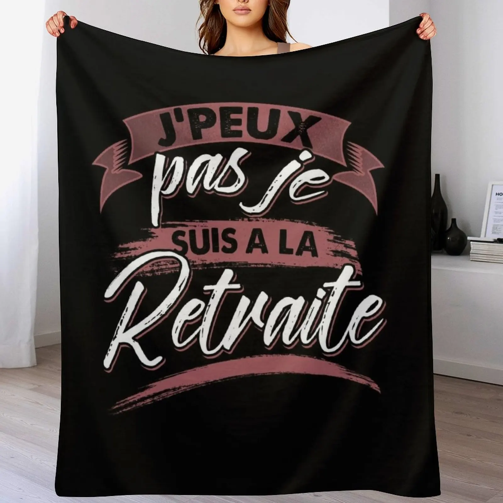Maillot J'Peux Pas Je Suis A La Retraite Humor Retraité Пледы Одеяла Диваны Украшения Тонкие на заказ