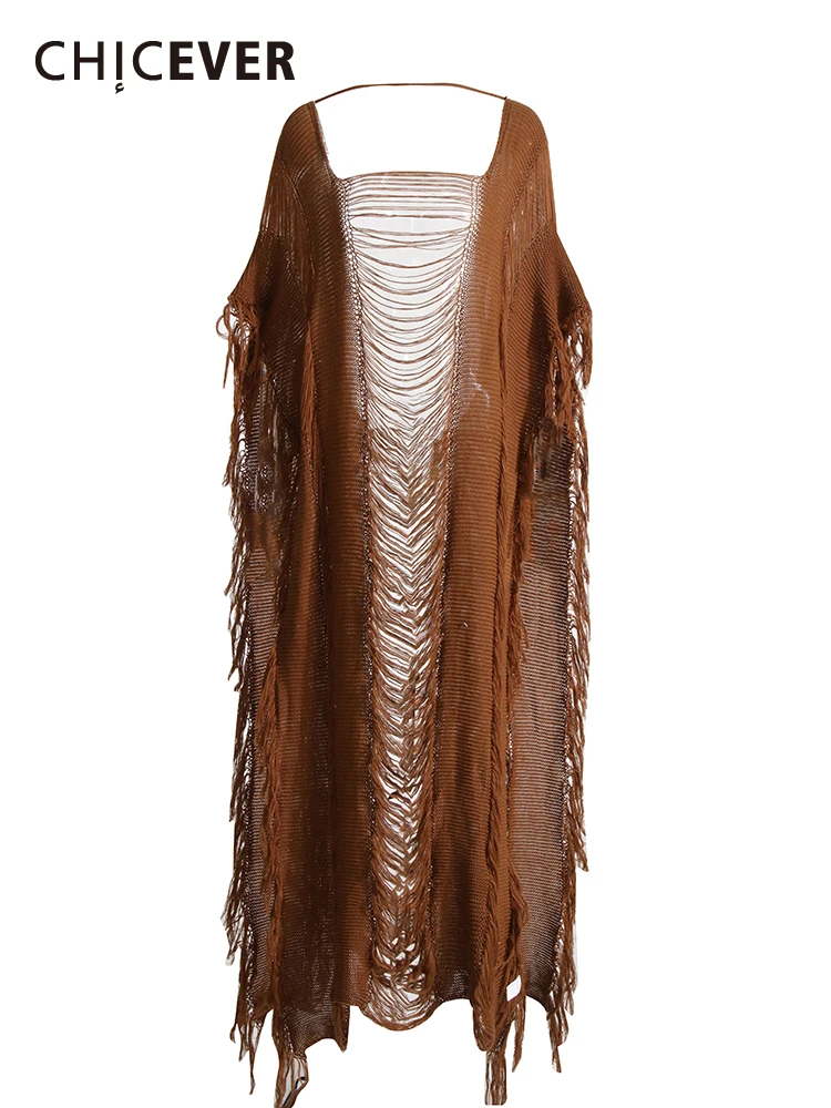 

CHICEVER, рваные однотонные футболки для Wiomen, с круглым вырезом, с коротким рукавом, большие размеры, с бахромой, со складками, летний пуловер, женская футболка с разрезом