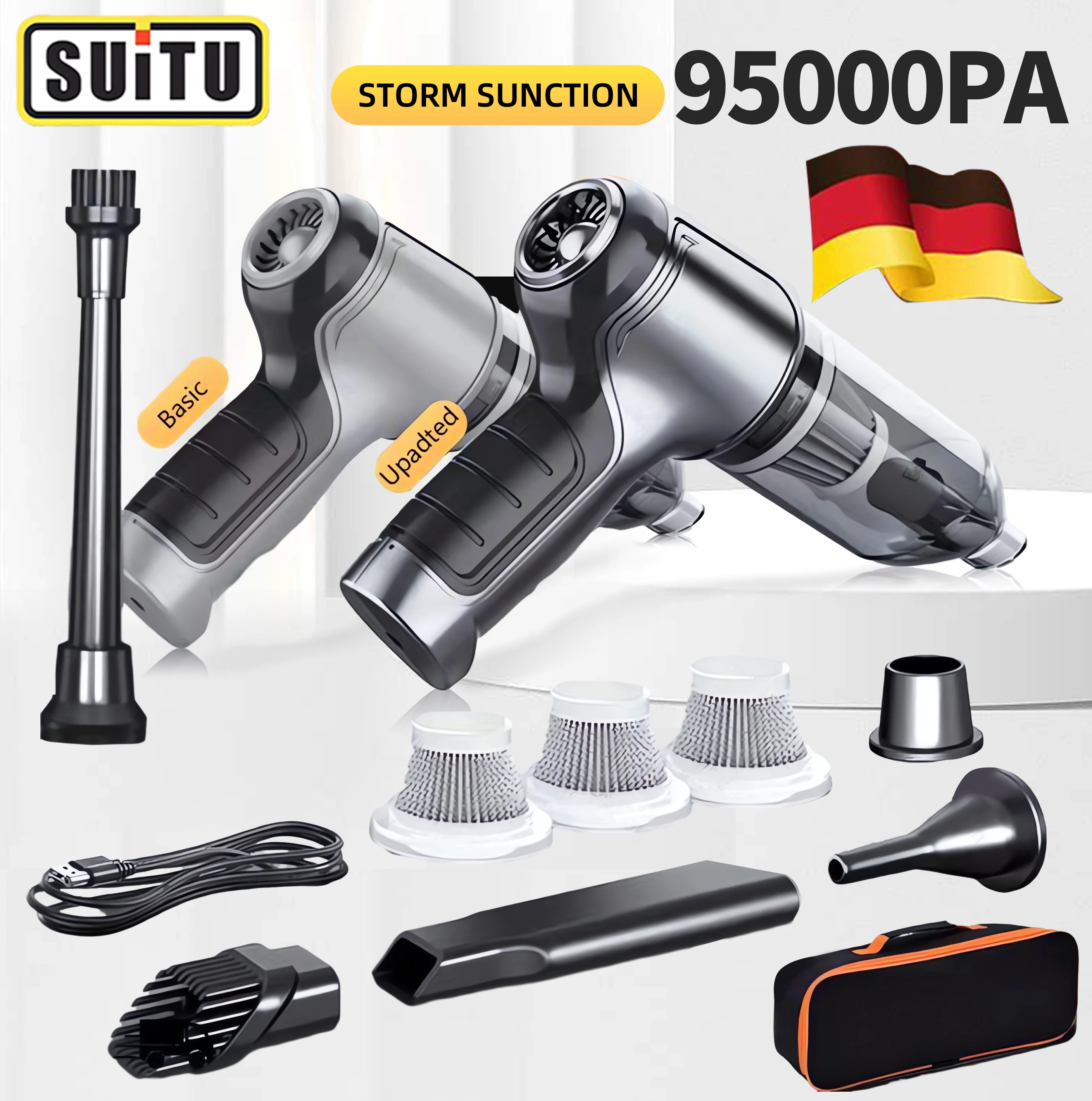 

Wireless Car Vacuum Cleaner Strong Cordless Cleaner Suction Handheld Auto Vacuum Home&Car Dual Use Mini VacuumCleaner Appliance