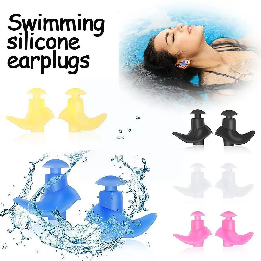 

1 Pair Diving Water Sports Swimming Accessories With Ear Collection Soft Earplugs Box Plugs Dust-proof Silicone Sport Water H9t1