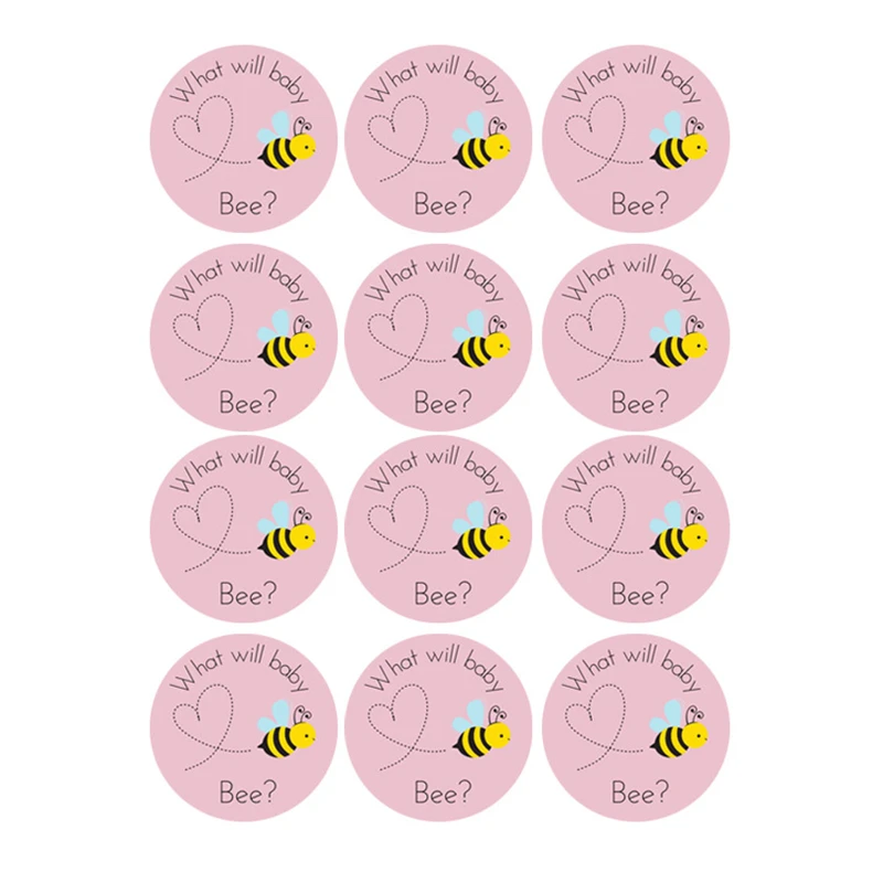 

100Pcs Honeybee Boy Girl Gender Reveal Gift Label Sticker Gift Decoration Sticker Food Candy Seal Sticker