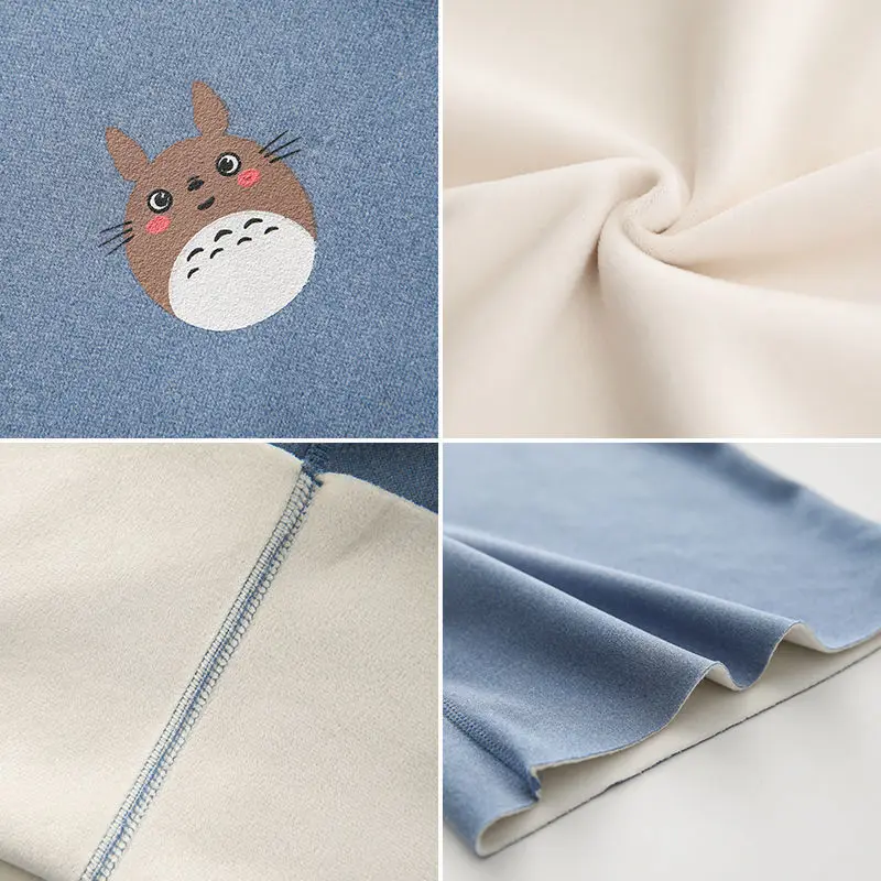 Top/Set Autumn Winter Children's Dralon Traceless Warm-Keeping Self-Heating Underwear Set Fleece Thick Autumn Clothes Long Johns