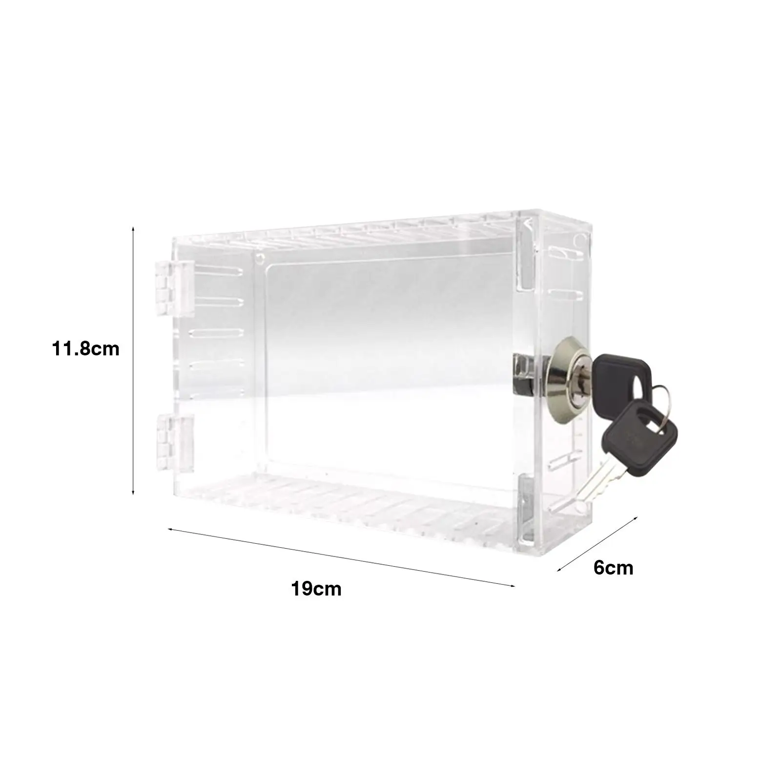 

Thermostat Lock Box Protection Box Acrylic 19x11.8x6cm Universal Locking Case Thermostat Cover Box for Home Public Restaurants