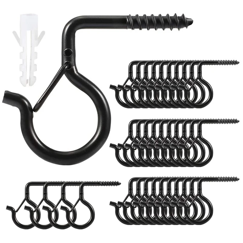 

SEWS-Q-Hanger Christmas Light Hanger Hooks Screw Hooks Wall Cabinet Ceiling Hooks For New Year Party Light House Garage Party