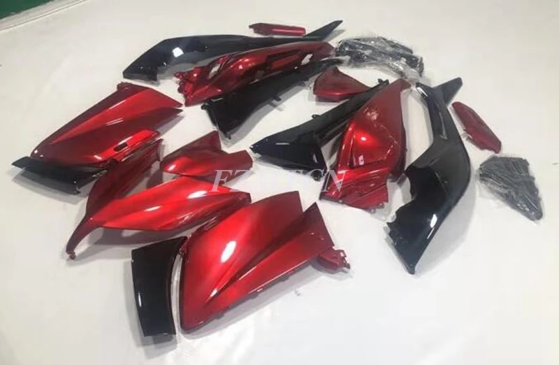 

Новый комплект обтекателей, подходит для Yamaha T-Max530 2012 2013 2014 12 13 14 Tmax 530, высококачественный корпус из АБС-пластика под заказ, красный, черный
