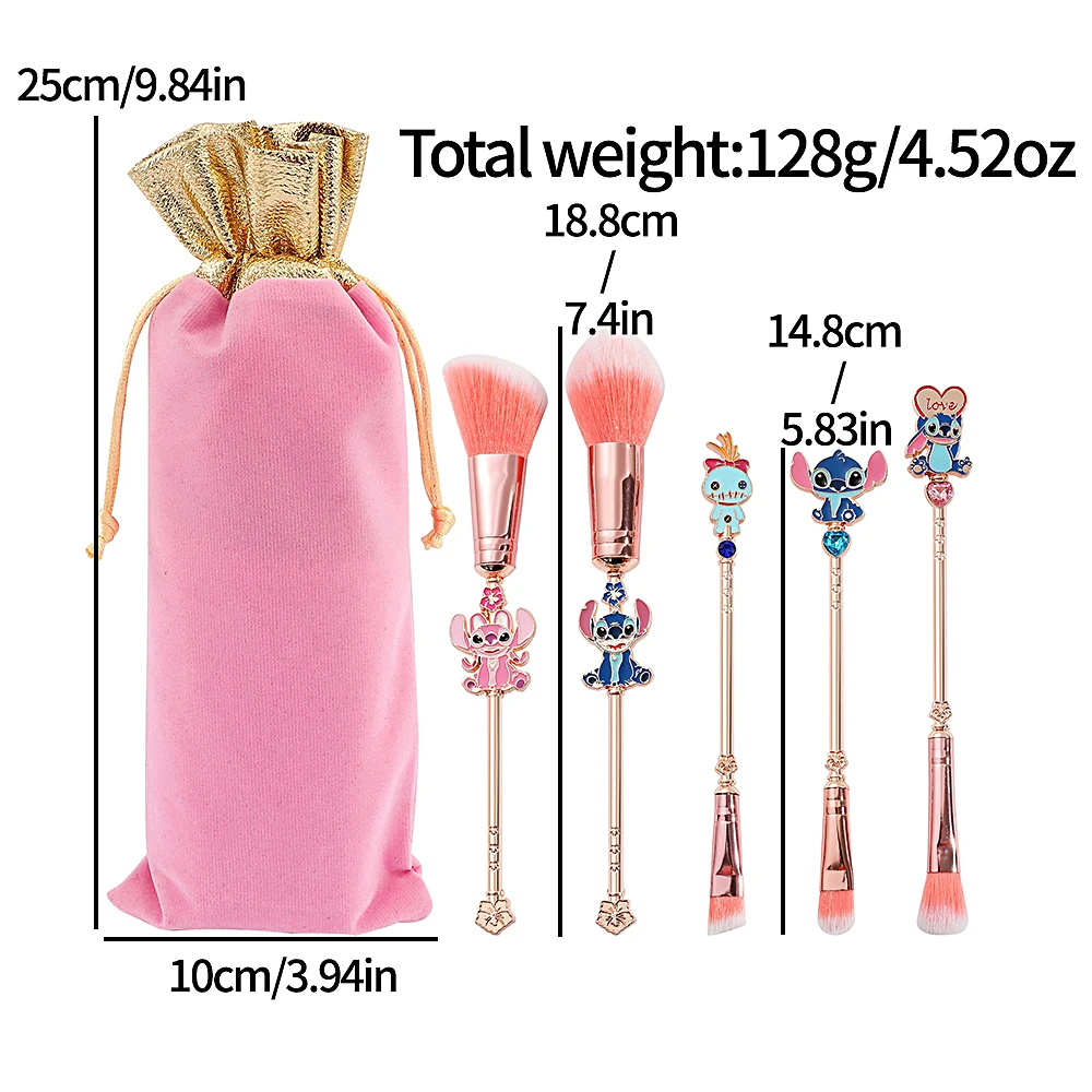 Кисти для макияжа Lilo &amp Stitch женщин косметическая кисть Kawaii Model тени век консилер