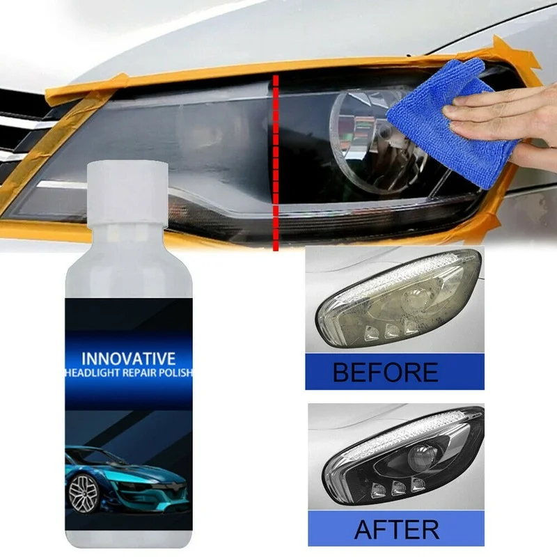 20ml Innovative Car Headlights Polish Repair Fluid Liquid Scratch Lamp Renovation Kit Polishing Anti-scratch Liquid