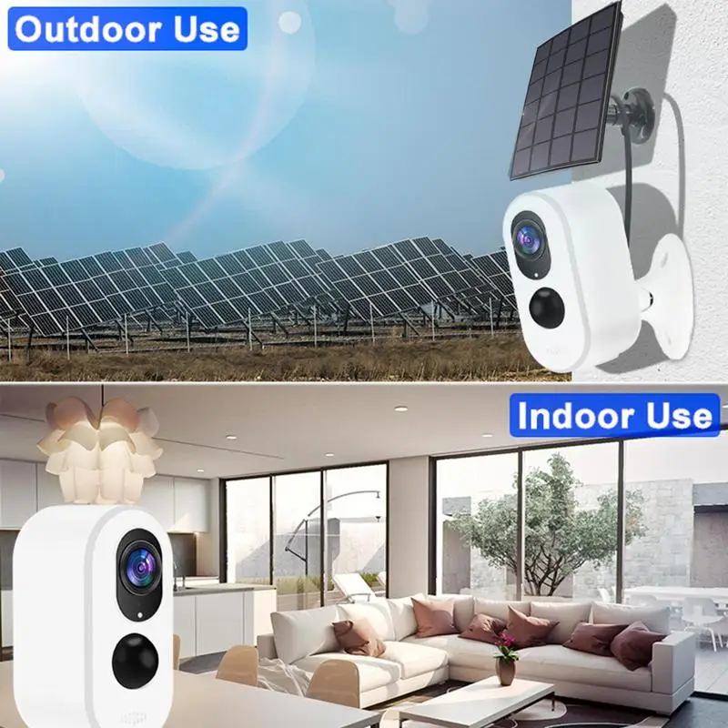 

Камера видеонаблюдения на солнечной батарее, беспроводная уличная камера с 2 каналами