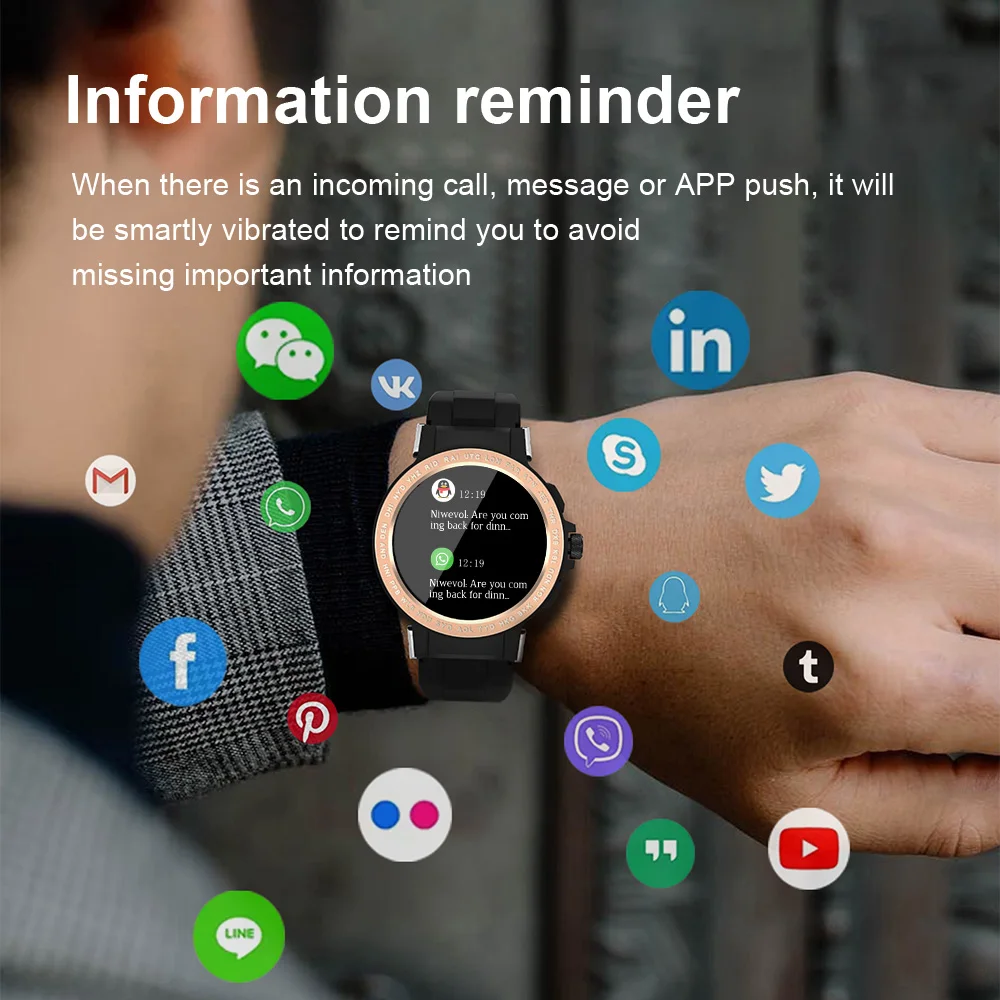 Cena Niwevol IP68 Wodoodporna Inteligentny Zegarek Mężczyźni 2022 Nowy Zwyczaj Dial Sport Tętno Zegarki Fitness Dla Android IOS Inteligentny Zegarek