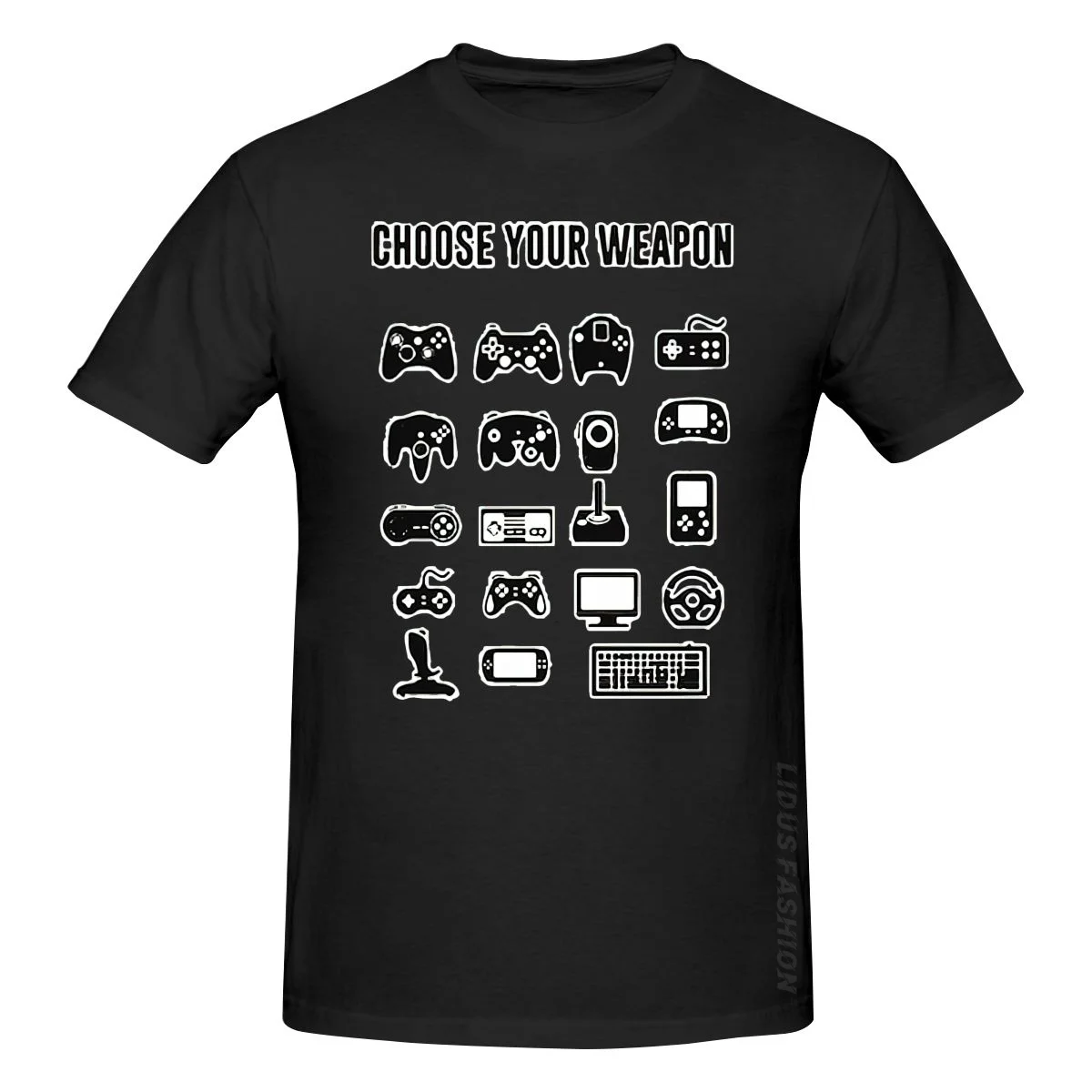 

Choose Your Weapon Gamer Novelty Video Games Sarcastic Funny Game Fan Game Controller T Shirt Clothing Graphics Tshirt T-shirt