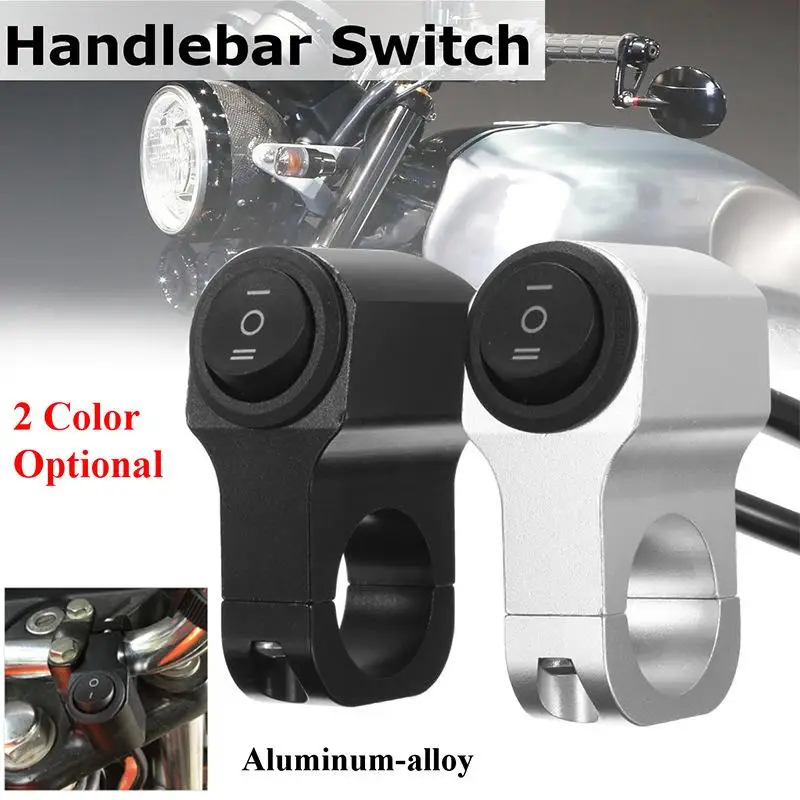 

22mm 7/8in Aluminum Alloy Motorcycle Handlebar Headlight Switch Three-position Waterproof Switch 12V Fog Spotlight Retro Switch