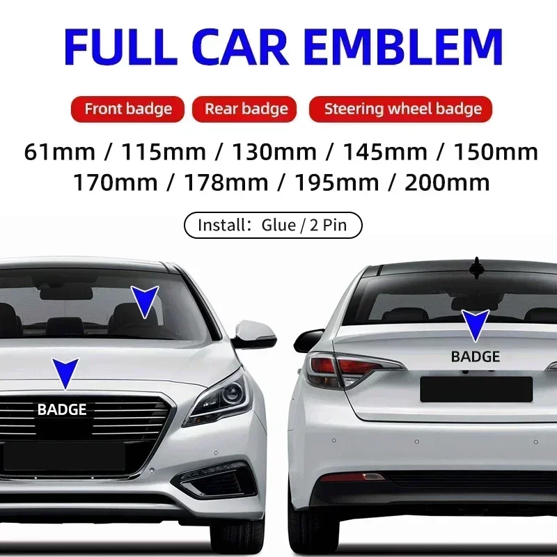Автомобильная эмблема 115 мм 130 145 170 значок на переднюю капот наклейки заднюю дверь
