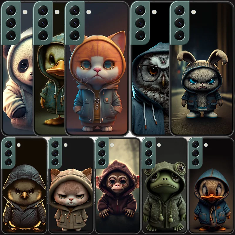 Чехол для телефона с изображением обезьяны лягушки свиньи коровы птицы кошки