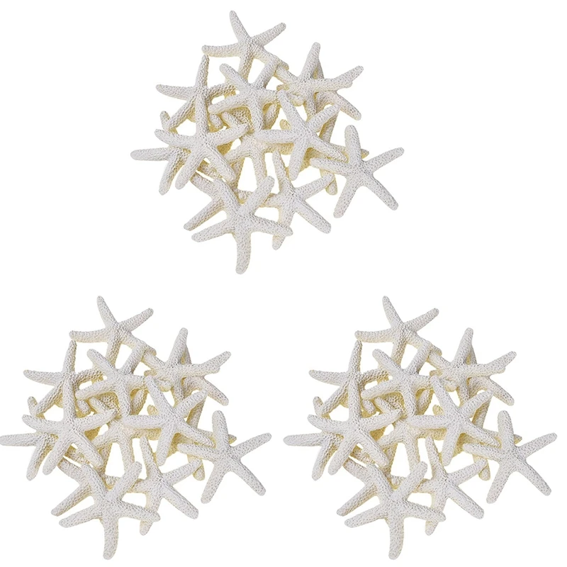 

30 Pieces Creamy-White Pencil Finger Starfish For Wedding Decor, Home Decor And Craft Project
