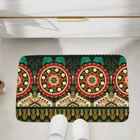 fashionable ethnic pattern flannel living room carpet solid absorbent front door mat kids bedroom soft bathroom anti slip mat