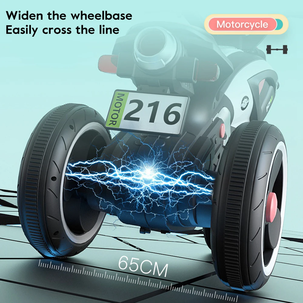 Детский Электрический трехколесный мотоцикл 2-7 лет мальчик и девочка могут