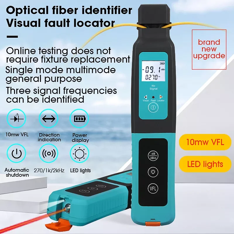 Fiber Optic Identifier Live Fiber Optical Identifier with Built in 10mw Visual Fault Locator 800-1700nm SM MM