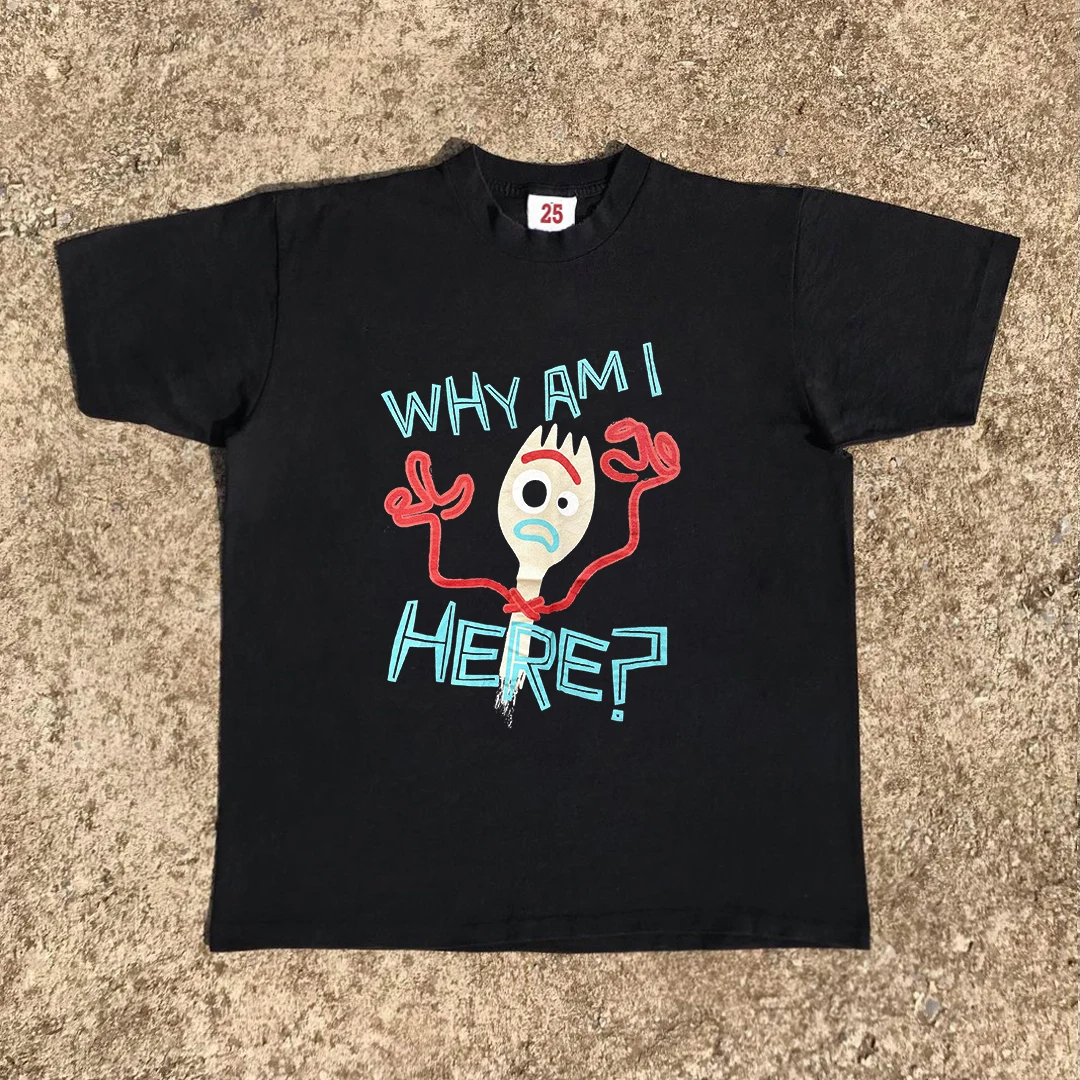 Wang Youxian Studio! Amekaji West Coast Cartoon Villain Print Short sleeve Street Fun Exquisite T-shirt